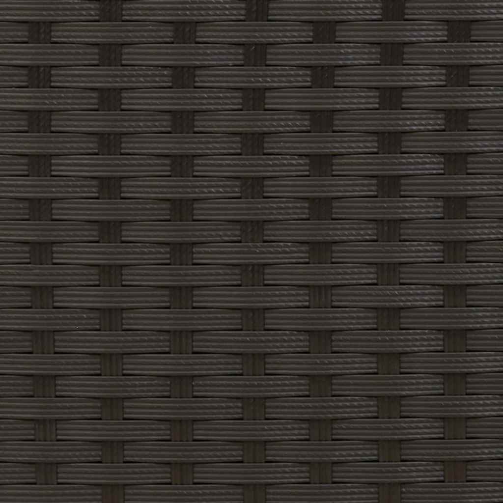 Divano Giardino 2 Posti Baldacchino e Sgabelli Nero Polyrattan | homemem39
