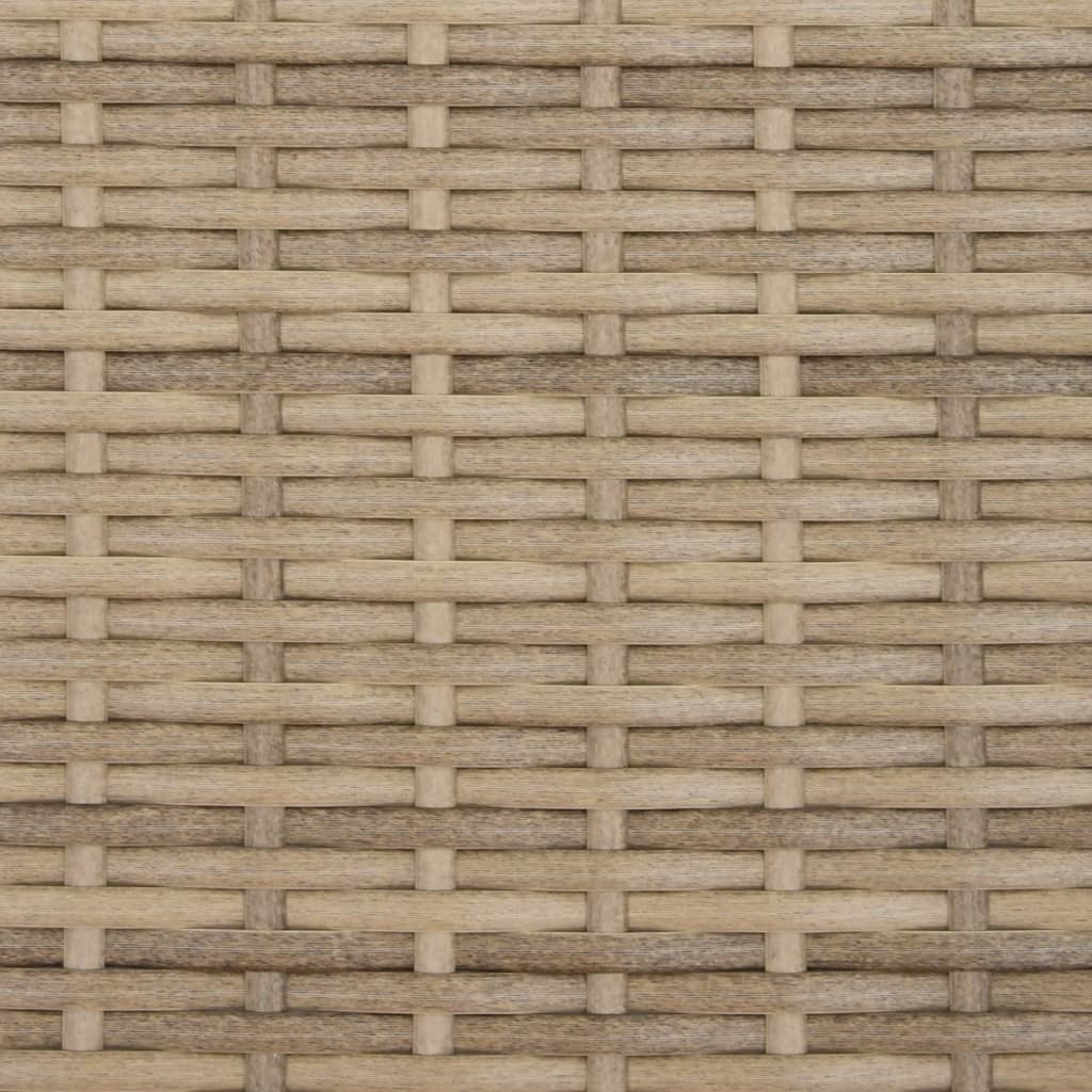 Divano Giardino 2 Posti Baldacchino e Sgabelli Beige Polyrattan | homemem39