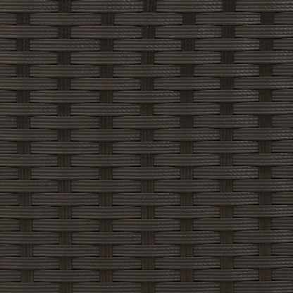 Divano da Giardino 2 Posti con Sgabelli Nero in Polyrattan | homemem39
