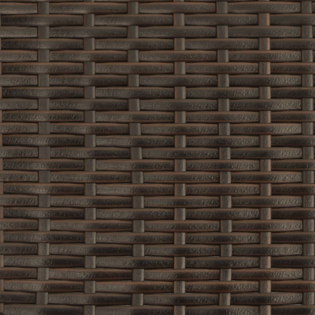 Divano da Giardino 2 Posti con Sgabelli Marrone in Polyrattan | homemem39