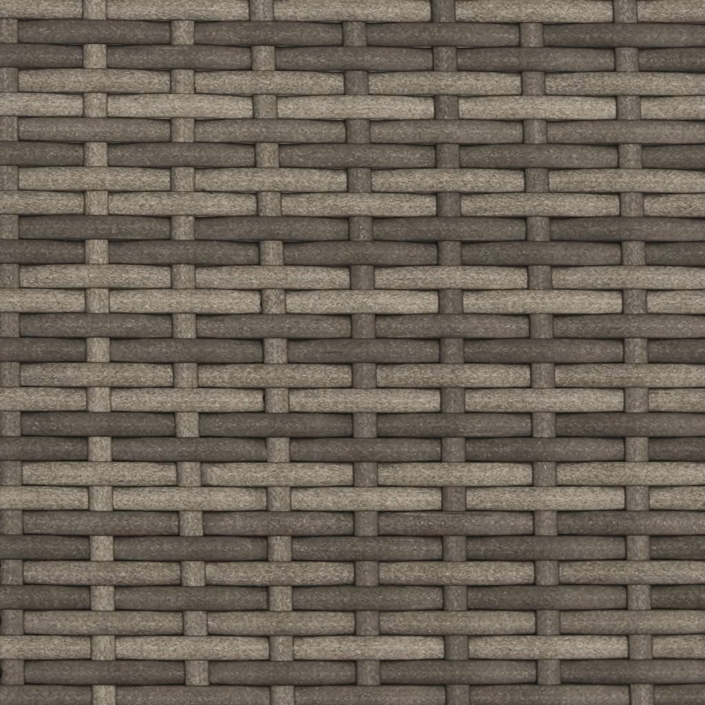 Divano da Giardino 2 Posti con Sgabelli Grigio in Polyrattan | homemem39