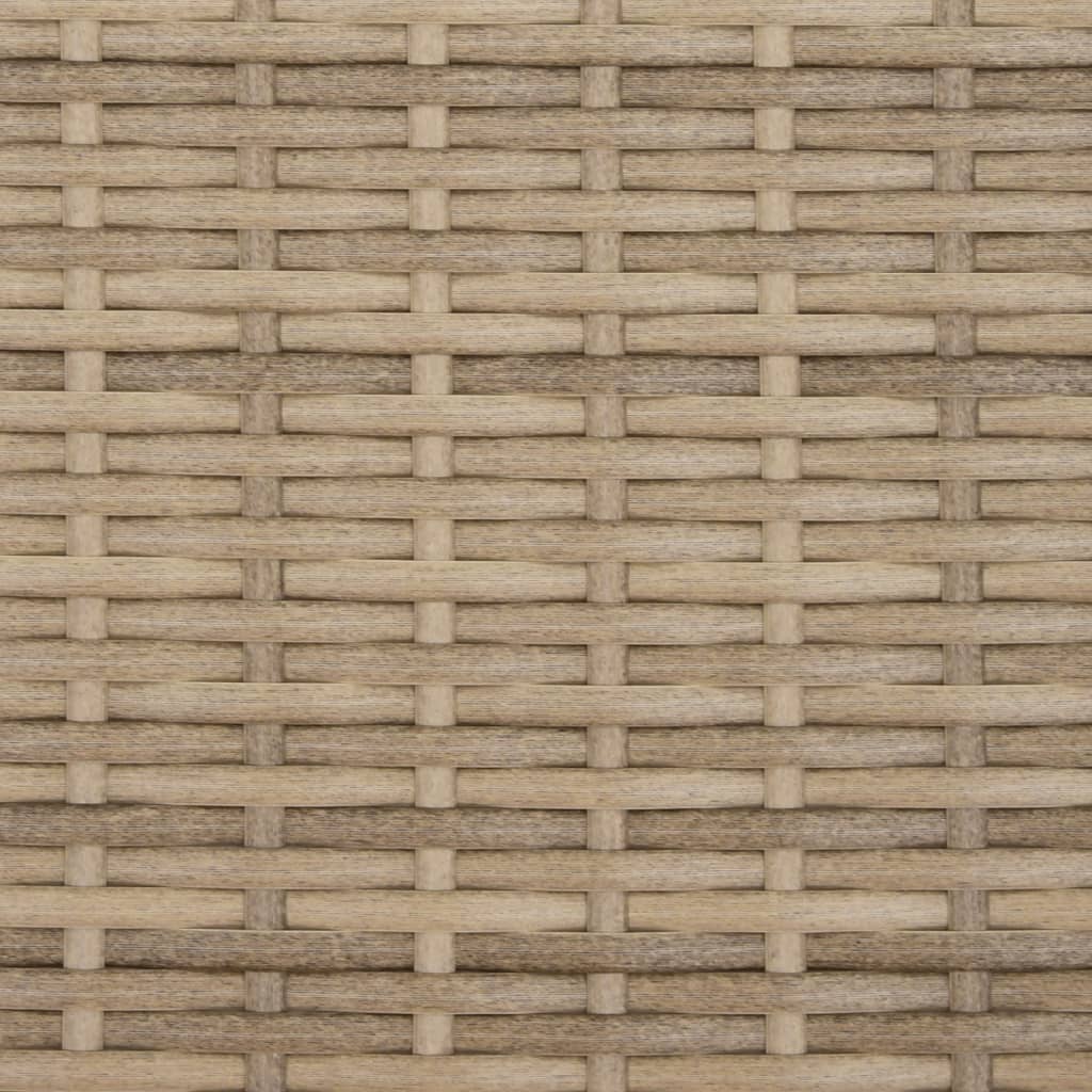 Divano da Giardino 2 Posti con Sgabelli Beige in Polyrattan | homemem39