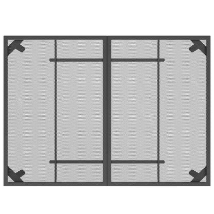 Set da Pranzo da Giardino 5pz Antracite in Rete Metallica - homemem39