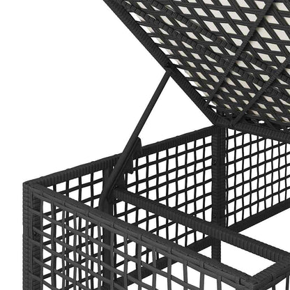 Set Divani ad Angolo 3 pz con Cuscini in Polyrattan Nero