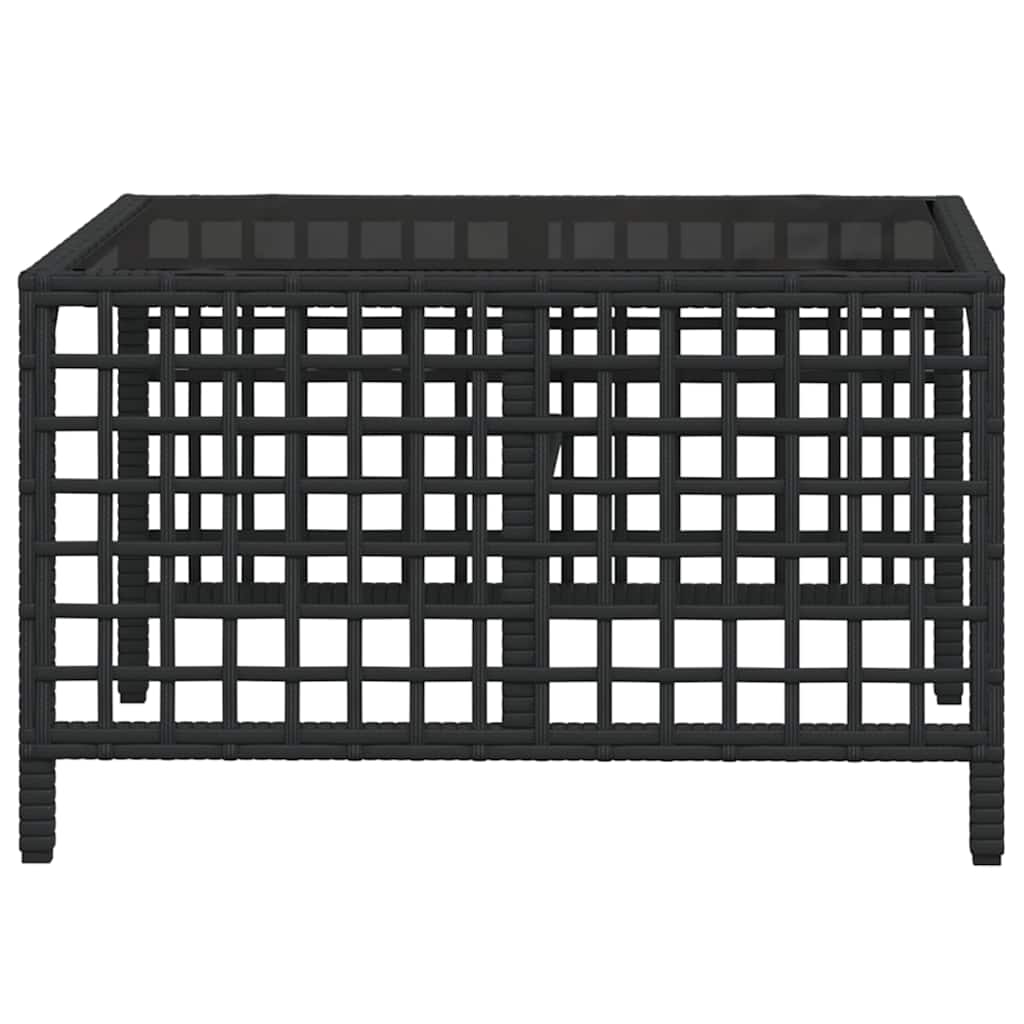 Set Divani ad Angolo 3 pz con Cuscini in Polyrattan Nero | homemem39