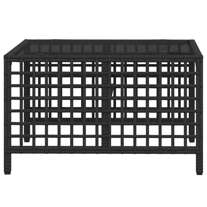 Set Divani ad Angolo 3 pz con Cuscini in Polyrattan Nero