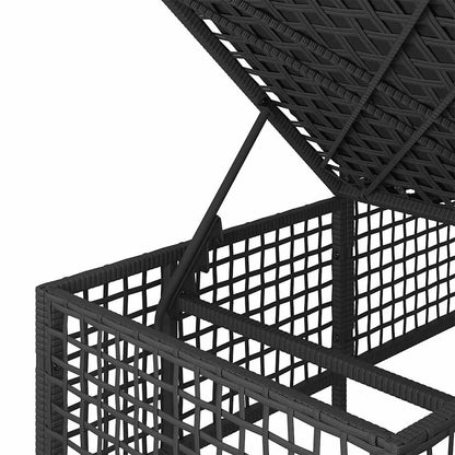 Set Divani ad Angolo 3 pz con Cuscini in Polyrattan Nero