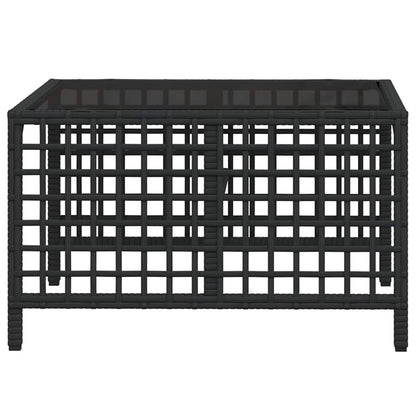 Set Divani ad Angolo 3 pz con Cuscini in Polyrattan Nero