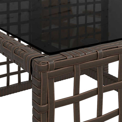 Set Divani ad Angolo 3 pz con Cuscini in Polyrattan Marrone