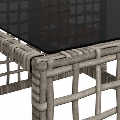 Divani da Giardino ad Angolo 3 pz Cuscini Grigio in Polyrattan