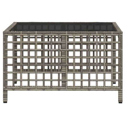 Divani da Giardino ad Angolo 3 pz Cuscini Grigio in Polyrattan