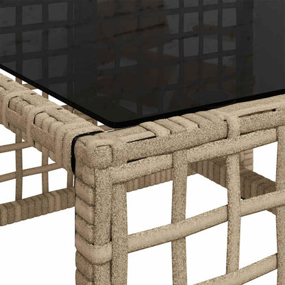 Set Divano ad Angolo 3 pz con Cuscini Beige in Polyrattan