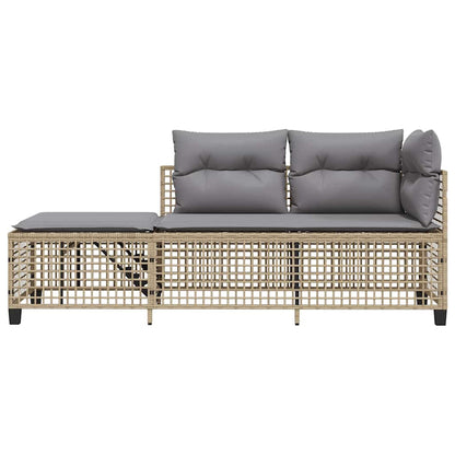 Set Divano ad Angolo 3 pz con Cuscini Beige Misto Polyrattan | homemem39