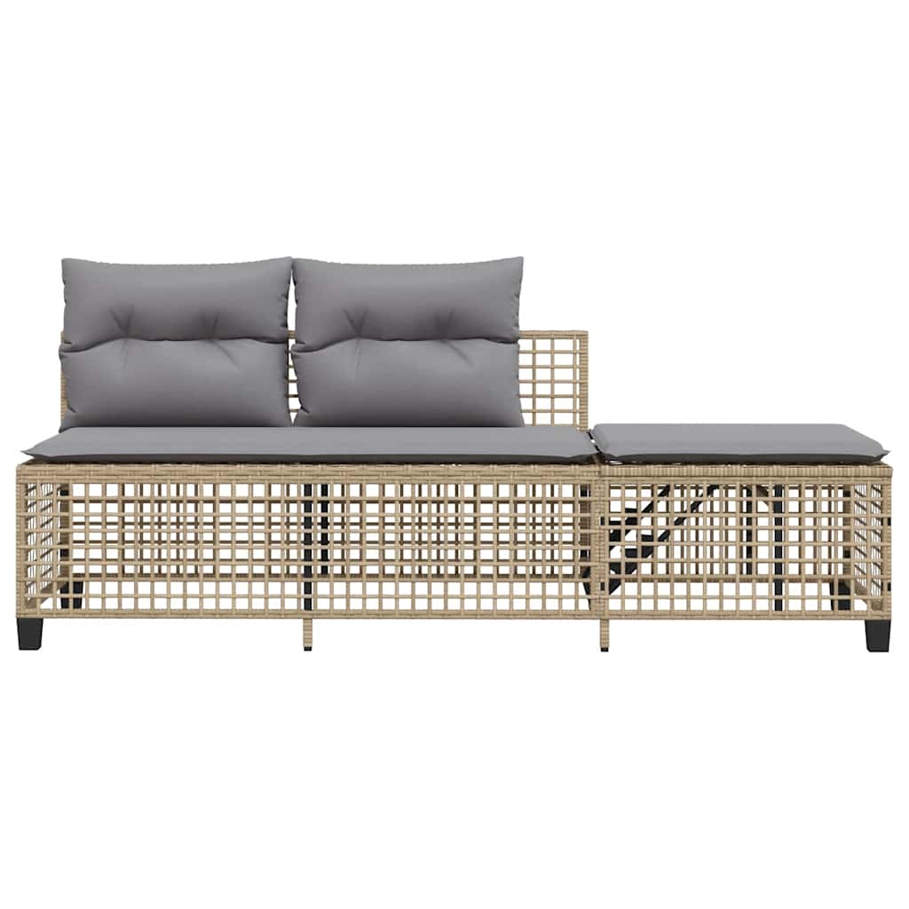 Set Divano ad Angolo 3 pz con Cuscini Beige Misto Polyrattan | homemem39