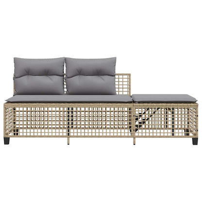 Set Divano ad Angolo 3 pz con Cuscini Beige Misto Polyrattan | homemem39