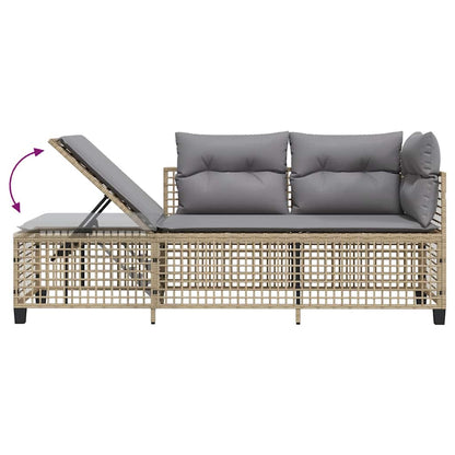 Set Divano ad Angolo 3 pz con Cuscini Beige Misto Polyrattan | homemem39