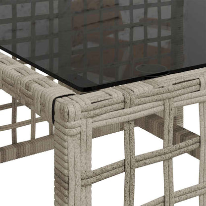 Divani da Giardino ad Angolo 3 pz Cuscini Grigio in Polyrattan