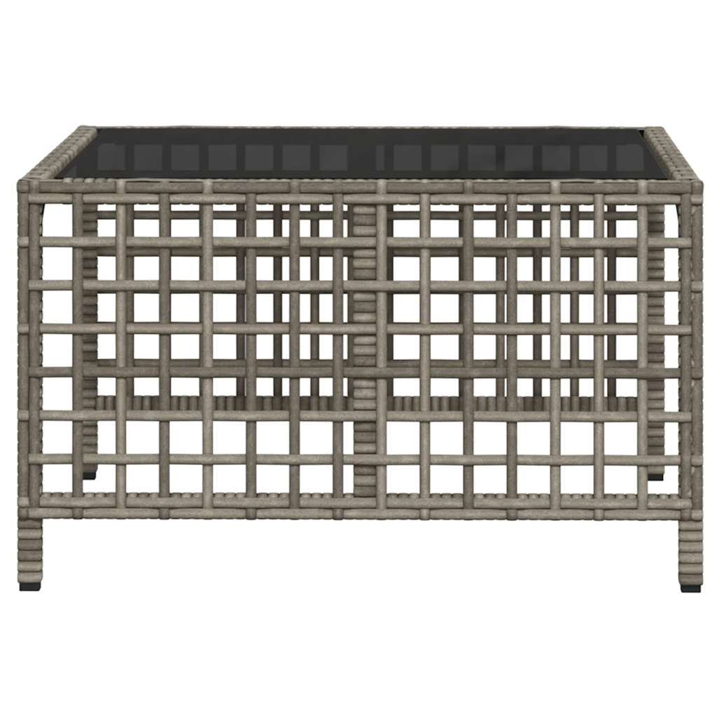 Set da giardino angolare a 3 pz con Cuscini Polyrattan Grigio
