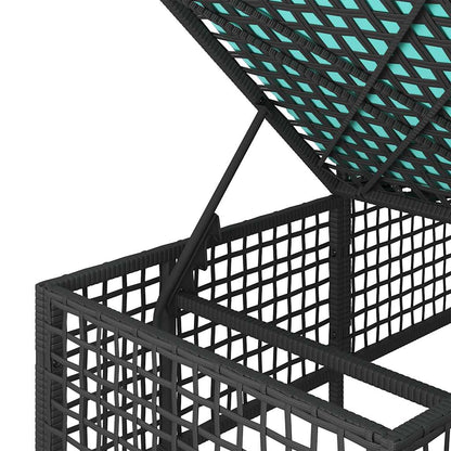 Set divano angolare da giardino a 3 pz con Cuscini Nero