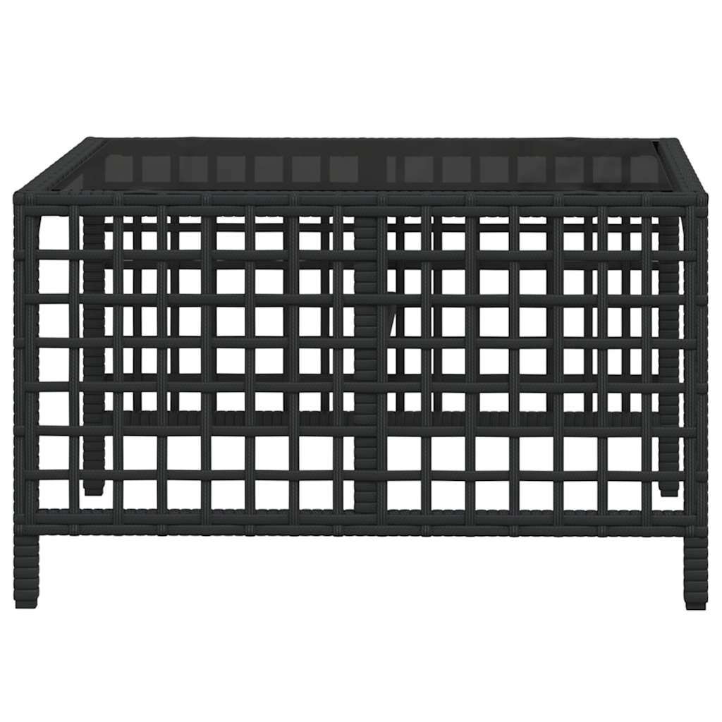 Set divano angolare da giardino a 3 pz con Cuscini in Polyrattan Nero | homemem39