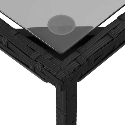 Set Divani da Giardino 3 pz con Cuscini Nero in Polyrattan | homemem39