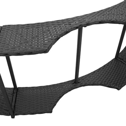 Bordo per Vasca da Spa con Portaoggetti&Gradino Polyrattan Nero | homemem39