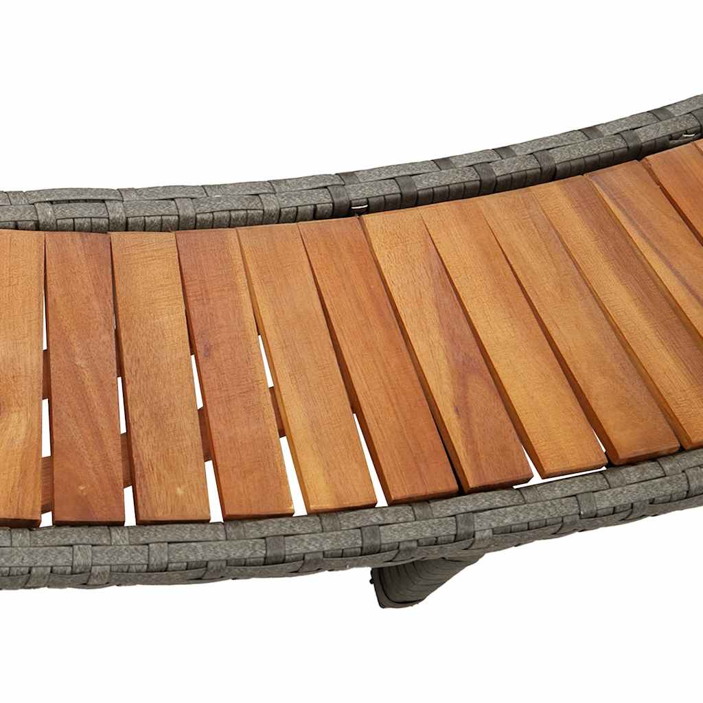 Bordo per Vasca Spa con Portaoggetti&Gradino Polyrattan Grigio | homemem39