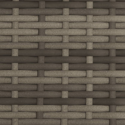 Lettino Doppio con Baldacchino e Cuscini Grigio in Polyrattan - homemem39