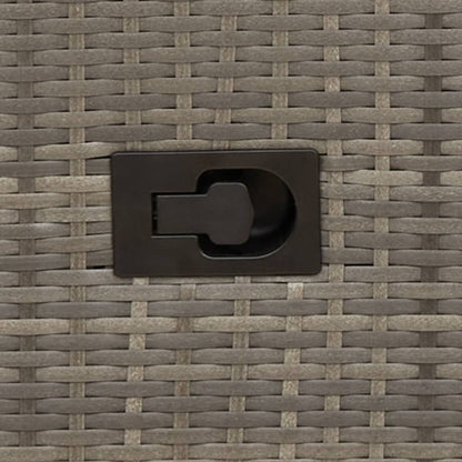 Sedia Reclinabile da Giardino con Cuscini Grigia in Polyrattan | homemem39