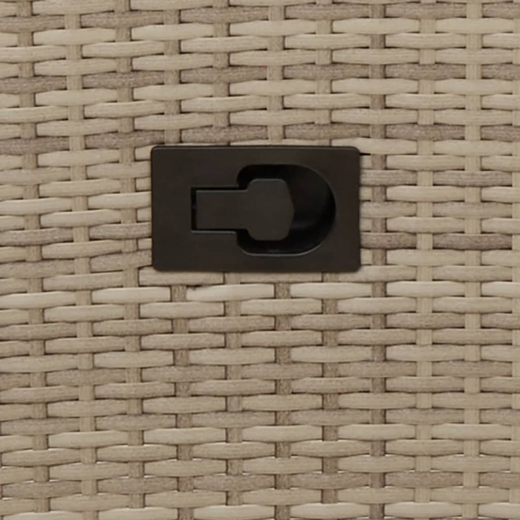 Sedia Reclinabile da Giardino con Cuscini Beige in Polyrattan - homemem39