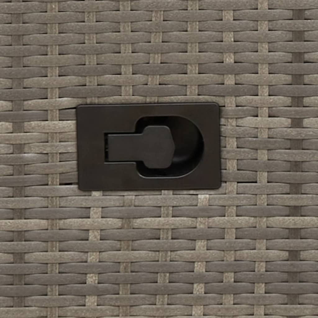 Sedie da giardino reclinabili 2 pz con cuscini grigie in polyrattan - homemem39