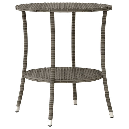Set da Bistrot 3 pz con Cuscini Grigio in Polyrattan - homemem39