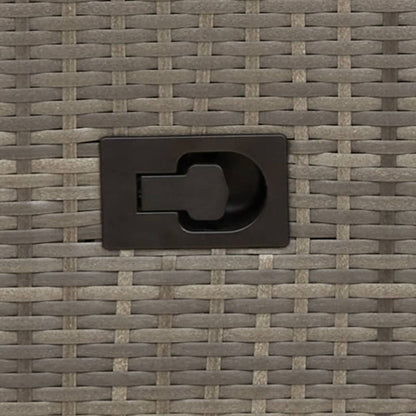 Sedia da giardino reclinabile con cuscini grigia in polyrattan - homemem39