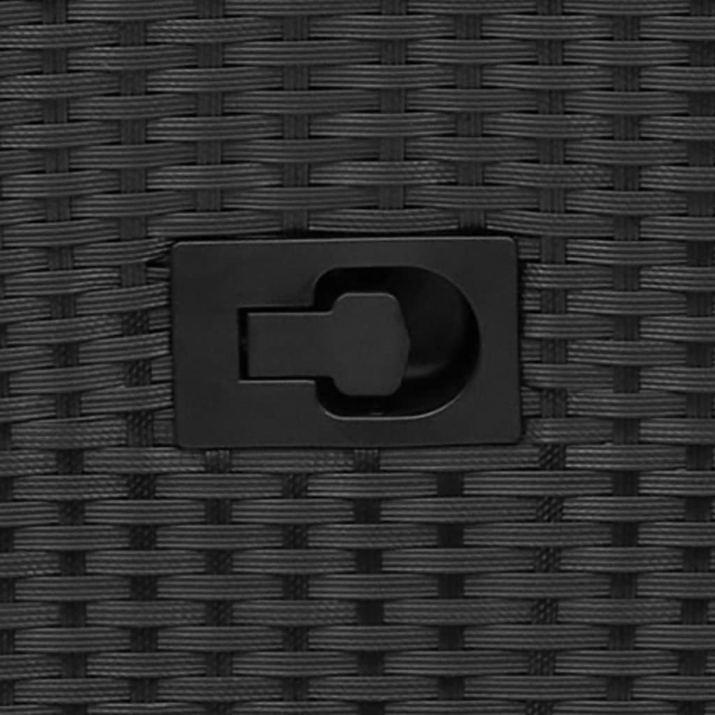 Sedie Reclinabili da Giardino 2 pz con Cuscini Nero Polyrattan - homemem39