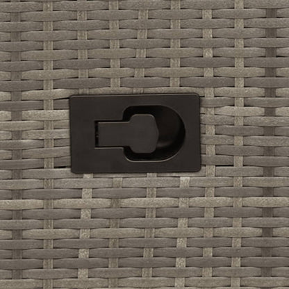 Divano Giardino Reclinabile 2 Posti Tavolino Grigio Polyrattan | homemem39