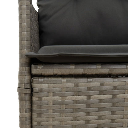Divano Giardino Reclinabile 2 Posti Tavolino Grigio Polyrattan | homemem39