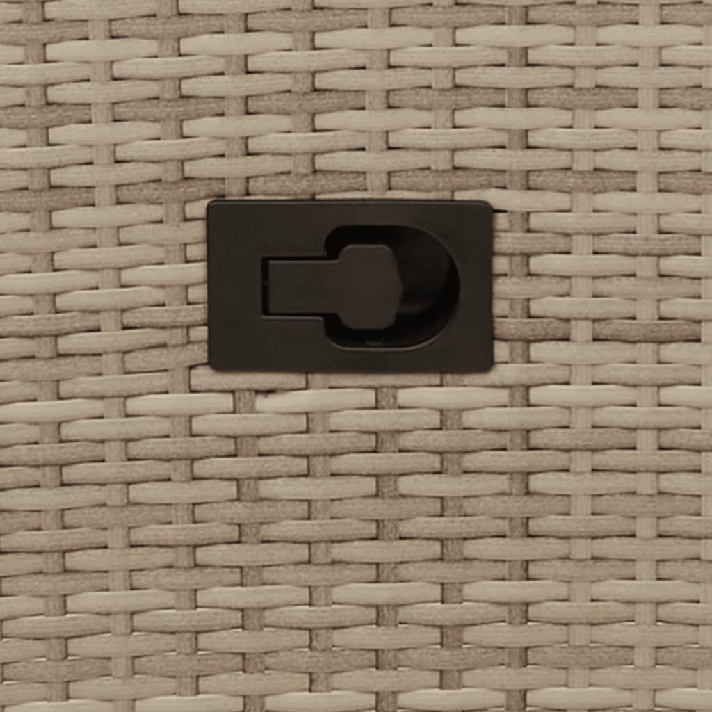 Divano Giardino Reclinabile 2 Posti Tavolino Beige Polyrattan | homemem39