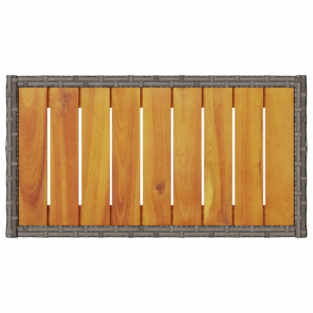 Panca da Giardino a 2 Posti Cuscini e Tavolo Grigia Polyrattan - homemem39