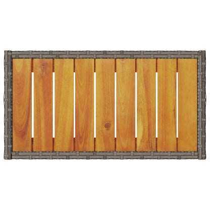 Panca da Giardino a 2 Posti Cuscini e Tavolo Grigia Polyrattan - homemem39