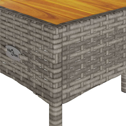 Panca da Giardino a 2 Posti Cuscini e Tavolo Grigia Polyrattan - homemem39