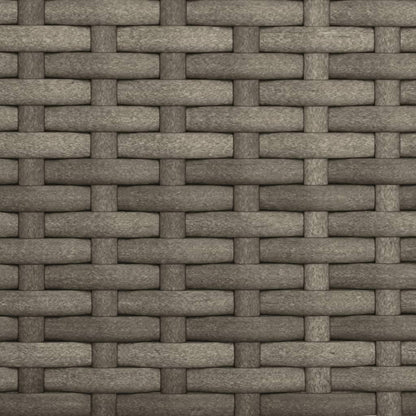 Divano Giardino 3 Posti con Tetto e Sgabelli Grigio Polyrattan | homemem39