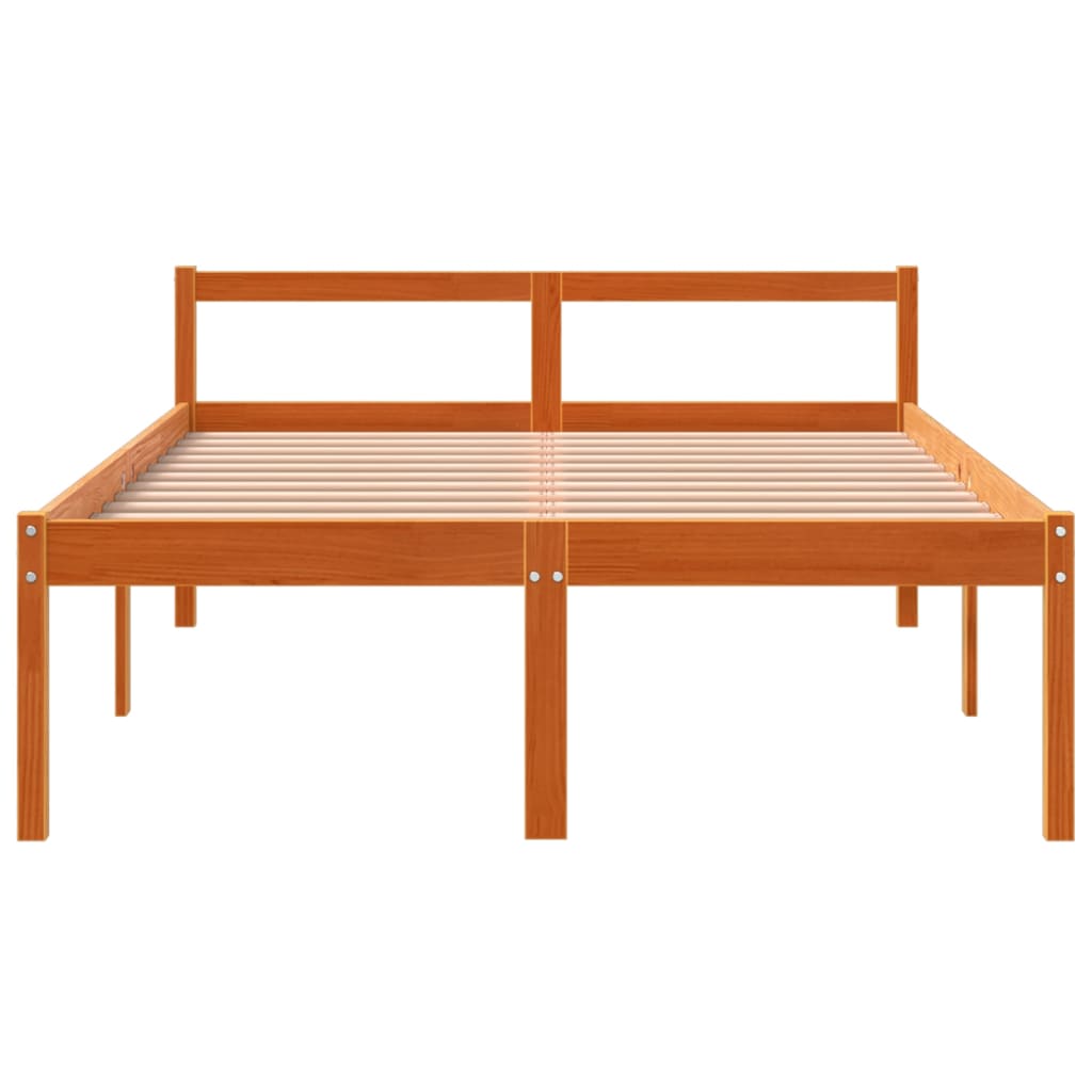 Letto per Anziani Marrone Cera 120x190cm Legno Massello di Pino - homemem39
