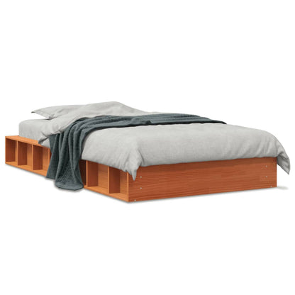 Letto senza Materasso Marrone Cera 100x200 cm in Legno di Pino - homemem39