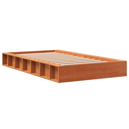 Letto senza Materasso Marrone Cera 90x200 cm Legno di Pino - homemem39