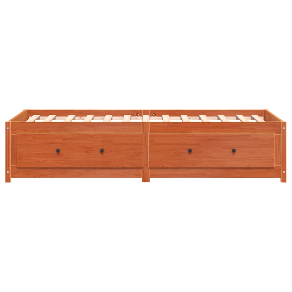 Dormeuse senza Materasso Marrone Cera 90x200 cm Legno di Pino - homemem39
