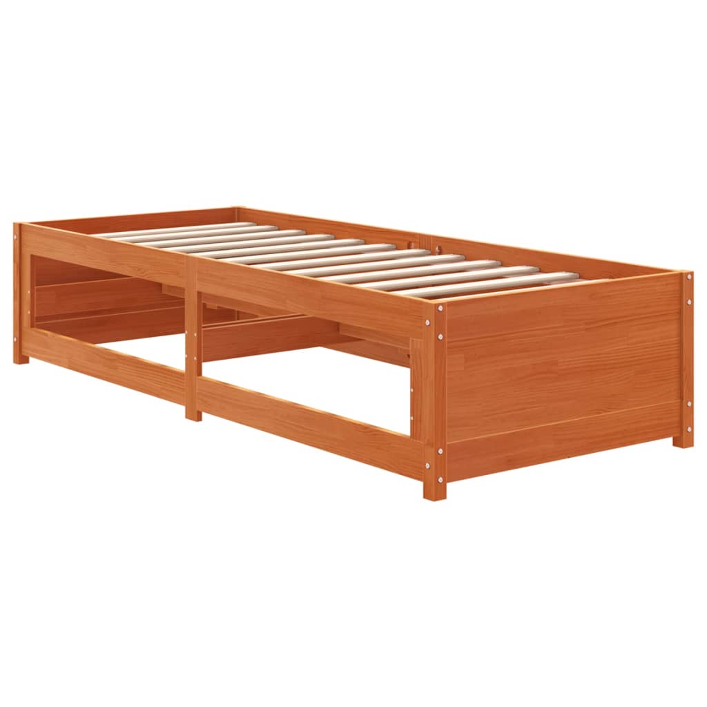 Dormeuse senza Materasso Marrone Cera 90x200 cm Legno di Pino - homemem39