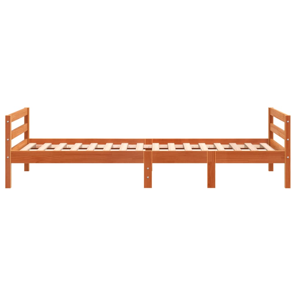 Letto senza Materasso Marrone Cera 90x200 cm Legno di Pino - homemem39