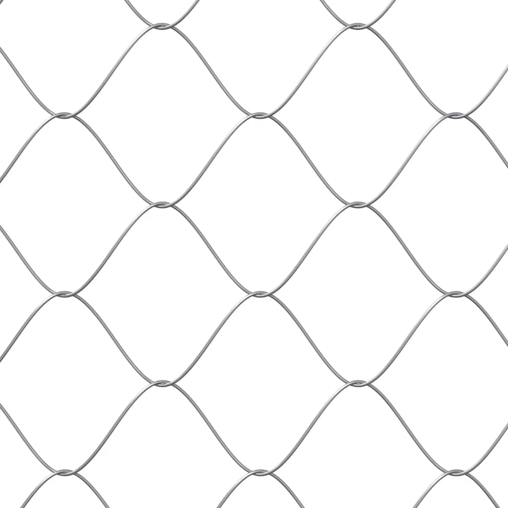 Gabbia Cani con Tetto e Porta Grigia 2x2x2 m in Acciaio Zincato | homemem39