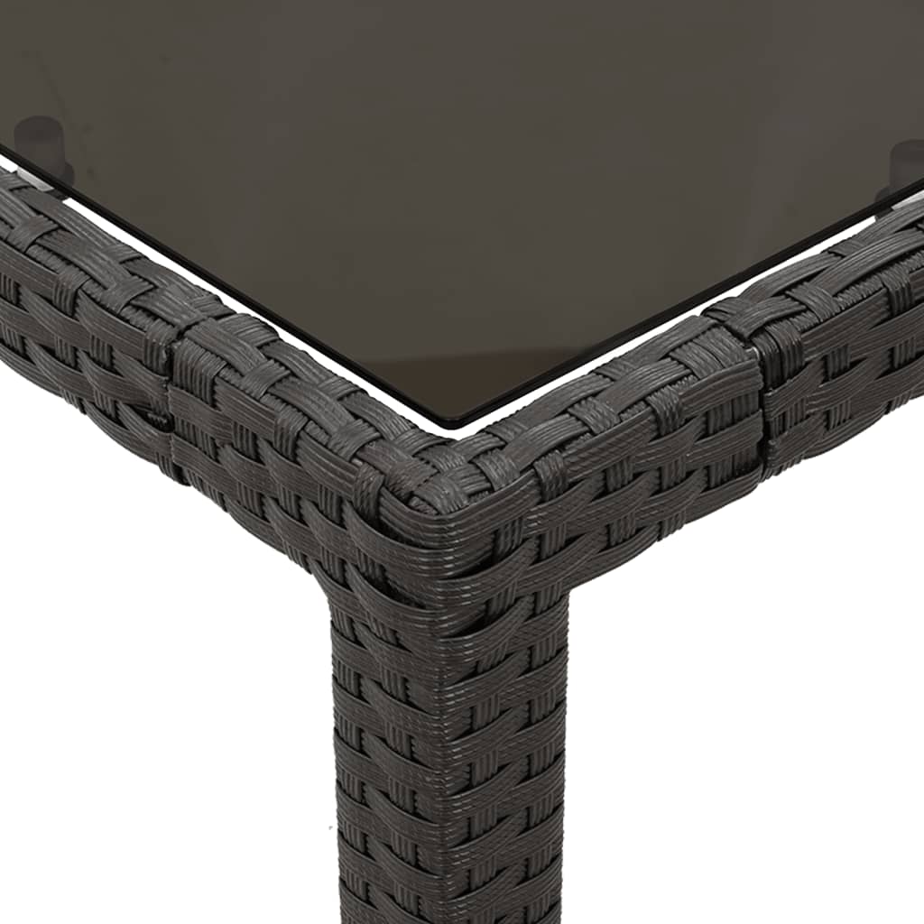 Set da Pranzo da Giardino 7 pz Nero con Cuscini in Polyrattan | homemem39
