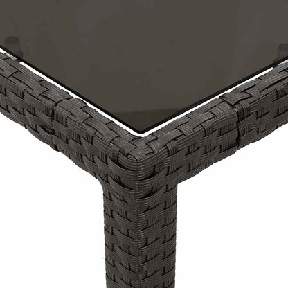 Set da Pranzo da Giardino 7 pz Nero con Cuscini in Polyrattan | homemem39